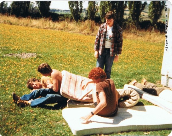 Bren, Dev, Paul Faid, Graeme Coffey and half of Tubby O'Connell at leadership camp